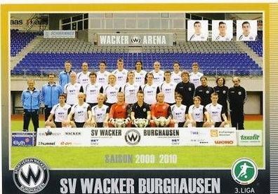 Orig. Mannschaftskarte Wacker Burghausen 2009/10 + 95576