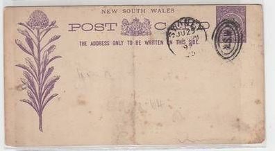03487 seltene Ganzsachenkarte New South Wales Australien Sydney 1892
