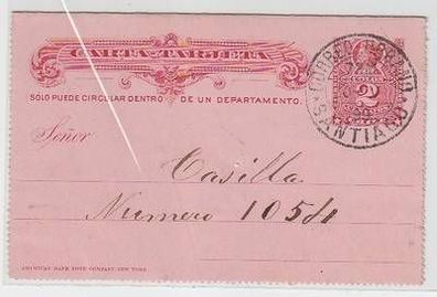 52114 seltene Ganzsachenkarte Chile Santiago 1899