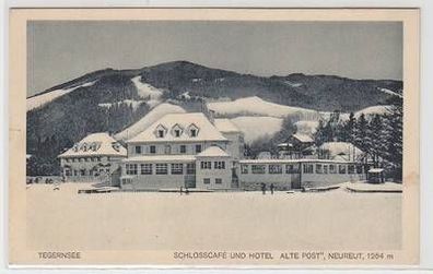 51617 Ak Tegernsee Schlosscafé und Hotel "Alte Post" um 1930
