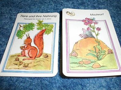 Kartenspiel/ Peterspiel-Tiere und ihre Nahrung