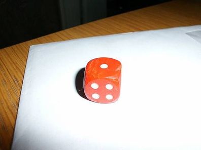 kleiner roter Würfel aus Kunststoff-15 x15mm
