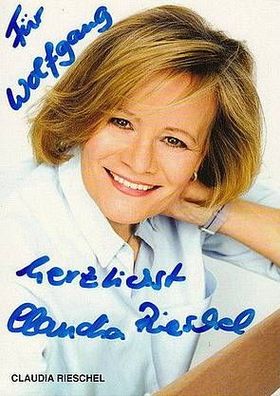 Claudia Rieschel, persönlich signierte Autogrammkarte (1)