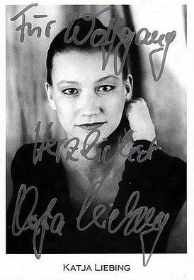 Katja Liebing , persönlich signierte Autogrammkarte