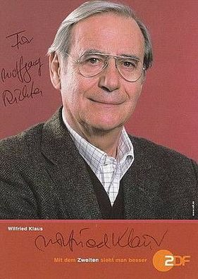 Wilfried Klaus , persönlich signierte Autogrammkarte