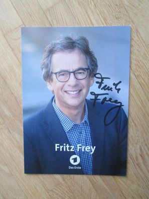 Das Erste Report Mainz SWR Fernsehmoderator Fritz Frey - handsigniertes Autogramm!!!