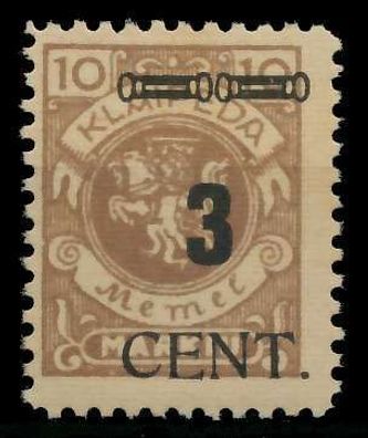 MEMEL 1923 Nr 186 postfrisch X887852