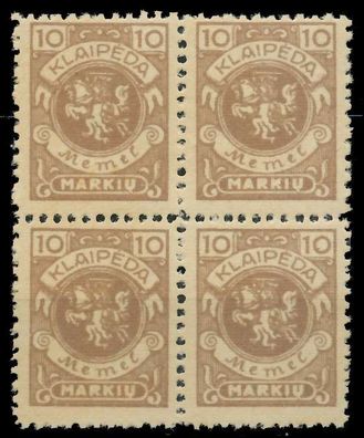 MEMEL 1923 Nr 141 postfrisch Viererblock X88787A
