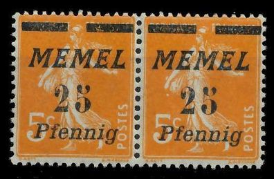 MEMEL 1922 Nr 58 postfrisch WAAGR PAAR X887946