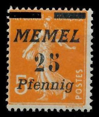 MEMEL 1922 Nr 58 postfrisch X88794E