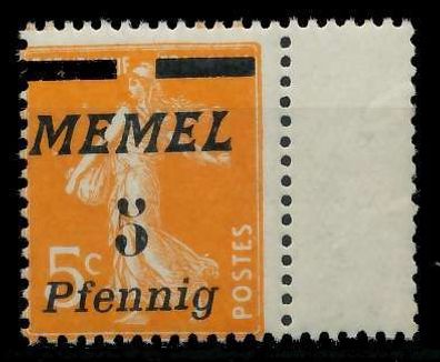 MEMEL 1922 Nr 52 postfrisch SRA X8879EA