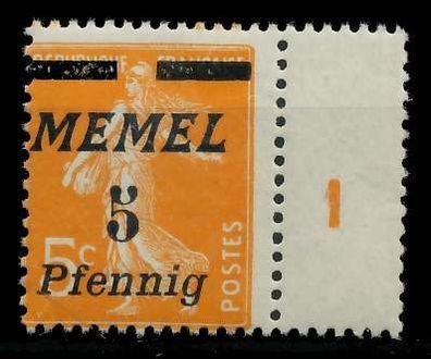 MEMEL 1922 Nr 52 postfrisch SRA X8879F6