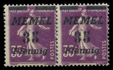 MEMEL 1922 Nr 84 postfrisch WAAGR PAAR X887A7E