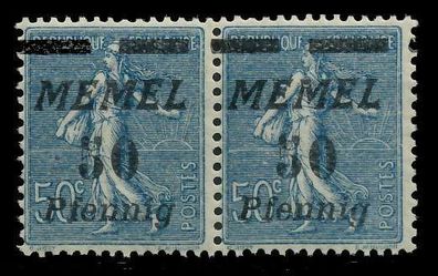 MEMEL 1922 Nr 61b postfrisch WAAGR PAAR X887B7A