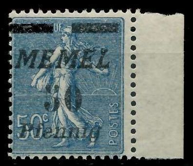 MEMEL 1922 Nr 61b postfrisch SRA X887B9E