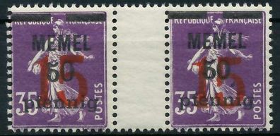 MEMEL 1921 Nr 48ZW postfrisch ZW-STEG PAAR X887BEA