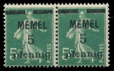 MEMEL 1920 Nr 18b postfrisch WAAGR PAAR X887CDE