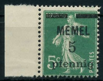 MEMEL 1920 Nr 18b postfrisch SRA X887D22