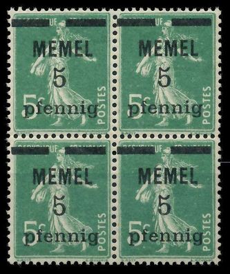 MEMEL 1920 Nr 18b postfrisch Viererblock X887D46