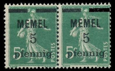 MEMEL 1920 Nr 18b postfrisch WAAGR PAAR X887DD2