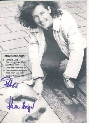 Petra Kronberger Autogrammkarte Original Signiert + 95844