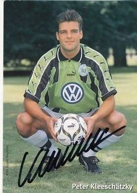 Peter Kleeschätzky VFL Wolfsburg 1998-99 1. Karte + 86323