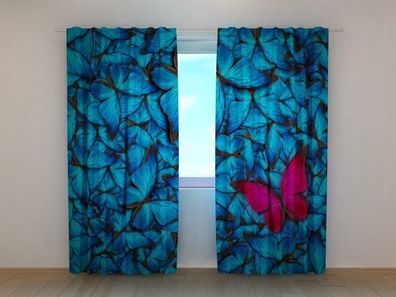 Fotogardine Schmetterlinge, Vorhang bedruckt, Fotovorhang mit Foto, nach Maß