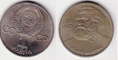 1 Rubel Münze Sowjetunion 1983 Karl Marx