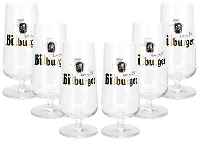 Bitburger Bierglas Kelch Bier Glas Gläser Set - 6x Bierkelche 0,25l geeicht