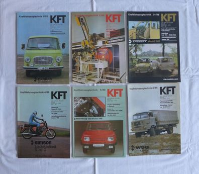 DDR Oldtimer KFT Kraftfahrzeugtechnik 1-12 /1985, B1000, S70, MZ, Wartburg, W50 u.a.
