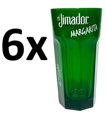 El Jimador mit Margarita Rezept Aufdruck auf Gläsern - 6x Gläser 4cl geeicht Gl