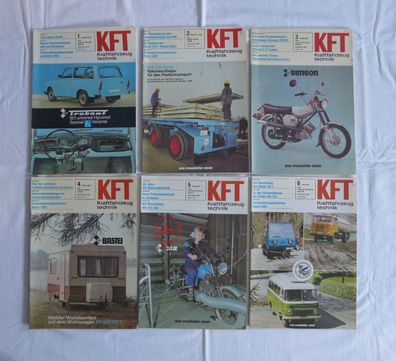 DDR Oldtimer KFT Kraftfahrzeugtechnik 1-6 /1982, Lada, S51, MZ, Wartburg, Trabant