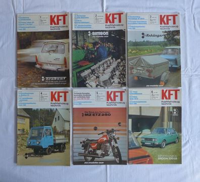 DDR Oldtimer KFT Kraftfahrzeugtechnik 1-6 /1981, Trabant, Skoda, MZ, Multicar