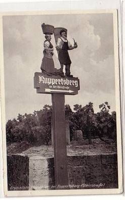 51579 Ak geschnitzter Wegweiser bei Ruppertsberg (Weinstraße) 1940