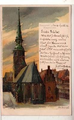 51577 Ak Lithographie Hannover Kreuzkirche 1906