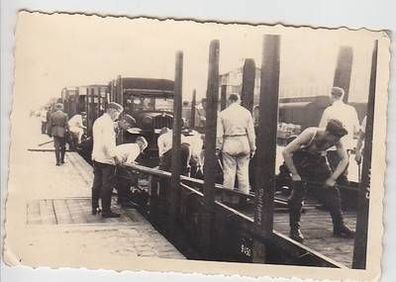 46315 Militär Foto Bahnverladung nach Russland in Posen 2. Weltkrieg