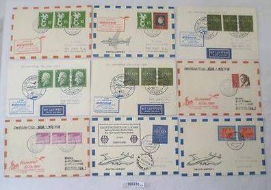 16 alte Luftpost Belege Brief und Karten 1956 bis 1960
