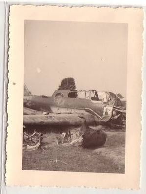07830 Militär Foto abgeschossenes Flugzeug 2. Weltkrieg