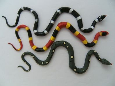 Schlange Stretchschlange Schlangen Stretchschlangen 54cm Reptilien Stretch Tiere 3er