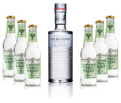 Gin Tonic Set - The Botanist Islay Dry Gin 0,7l 700ml (46% Vol) + 6x Fever Tree