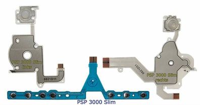 PSP 3000 Slim Tasten Reparatur Set - 3 tlg. Tasten-Kabel Set * NEU *