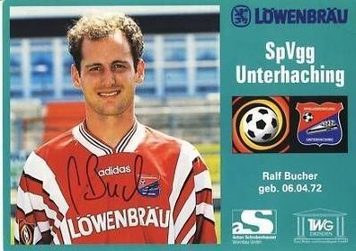 Ralf Bucher SpVgg Unterhaching 1996-97 Autogrammkarte + 86853