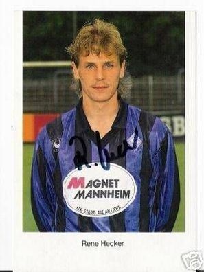 Rene Hecker Waldhof Mannheim 1992-93 Autogrammkarte + 5838