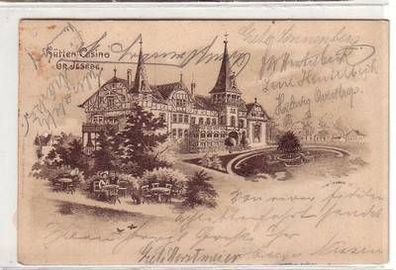 13206 Künstler Ak Gr. Ilsede Hütten Casino 1907