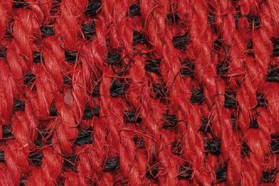 Sonderposten Kokosläufer rot schwarz Kokosteppich Latexrückenbeschichtung