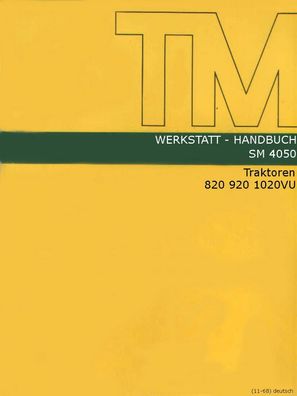 Werkstatthandbuch, Reparaturanleitung CD-Rom zum John Deere 820 920 1020VU
