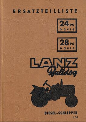 Ersatzteilliste Traktor Lanz Bulldog D2806 D3606 BA15350/IV Ausg 11/1954 
