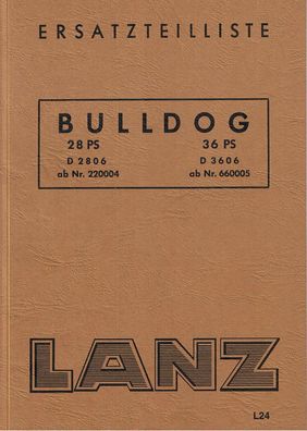 Ersatzteilliste Traktor Lanz Bulldog D2416 D2816 BA15386 Ausg 09/1955 