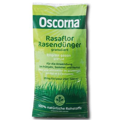 Oscorna Rasendünger Rasaflor granuliert 25 kg Rasennaturdünger Biorasendünger