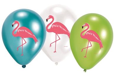 6 Luftballons Flamingo Paradise globos balloon NEU Garten Party Fest Feier Deko